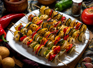 Cooking like a Chef at home with Chef Pato Pérsico: Grilled Shrimp and Vegetable Brochette